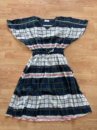 Kleid h.b Pink City kariert blau grün weiss, Grösse 38