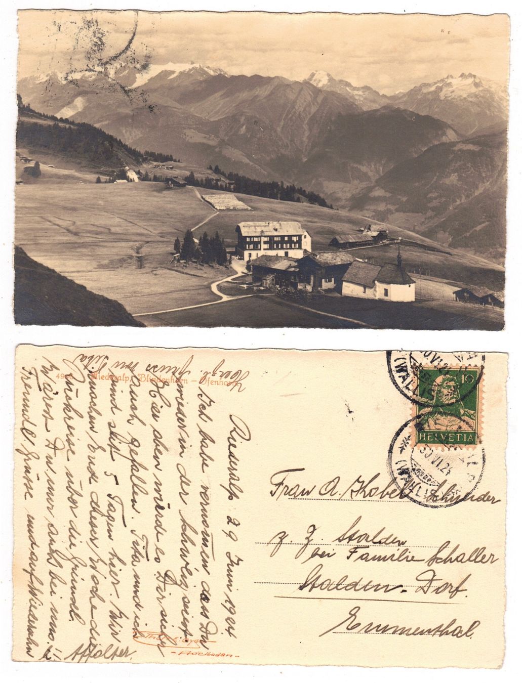 Cartes postales: Riederalp – D'occasion à La Tour-de-Peilz par amjust