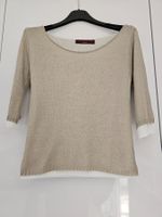 Tee shirt en maille double "Mon Poisson Rouge" beige/blanc