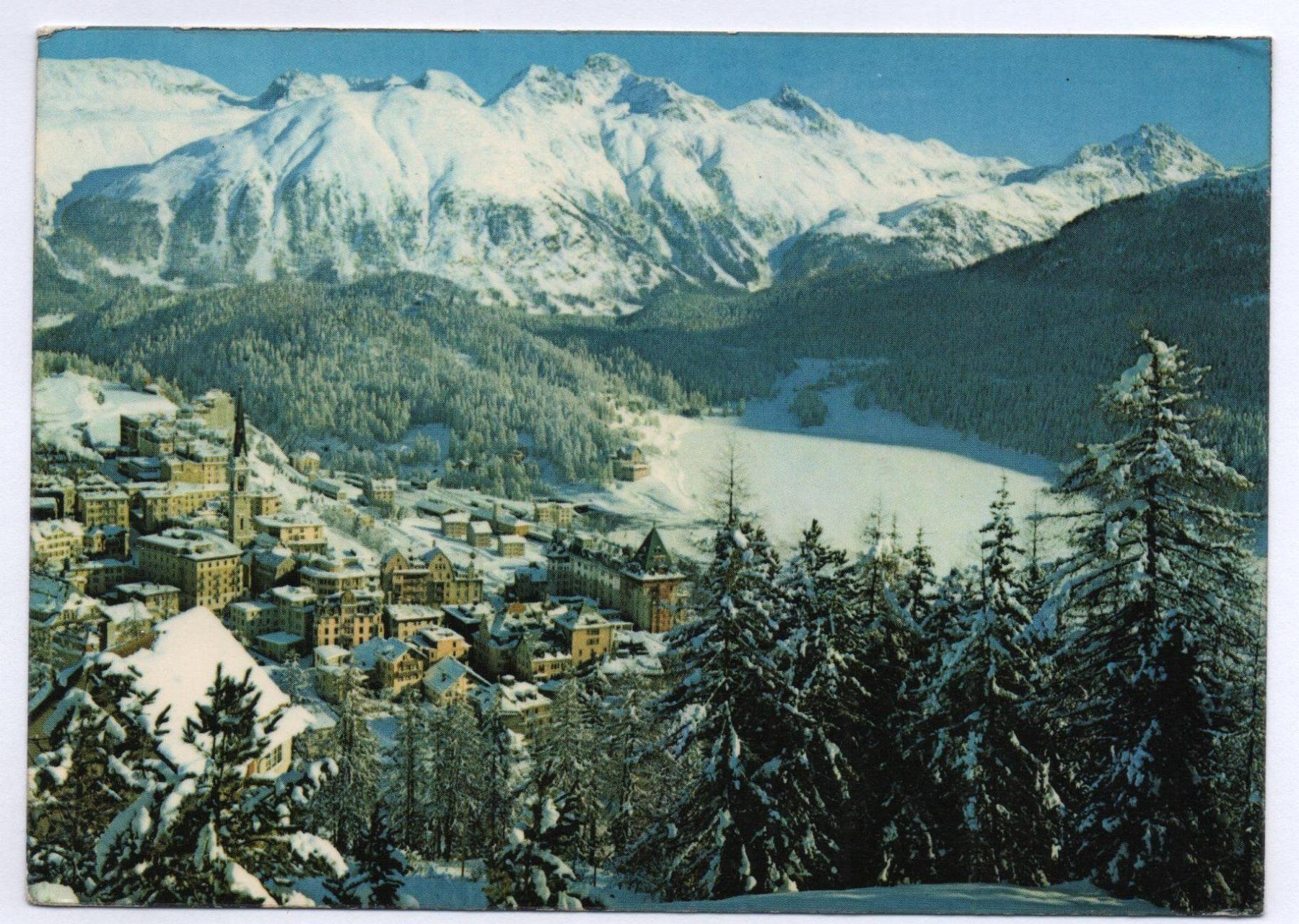 Cartoline postali: 4 x Ansichtskarten ST. MORITZ – Usato da Jona venduto da philajona 2