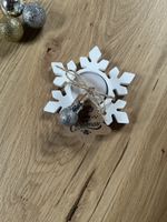 Teelichthalter Schneeflocke Weihnachtsdeko handmade