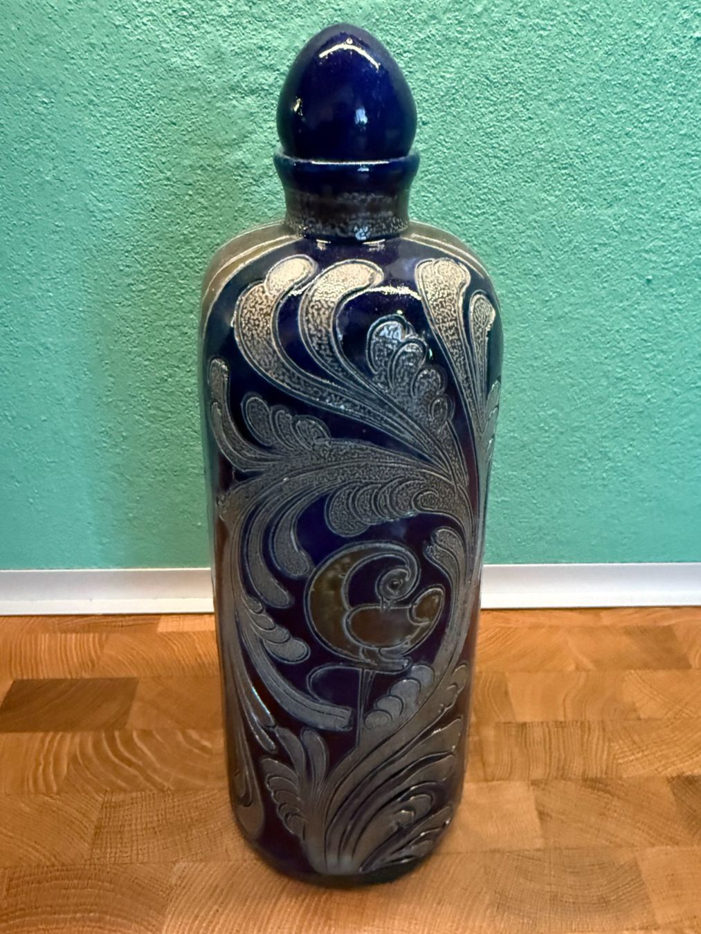 Altro: STEINGUT  FLASCHE  MIT  KORKZAPFEN   HANDARBEIT – Usato da Subingen venduto da ArtBead