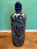 STEINGUT  FLASCHE  MIT  KORKZAPFEN   HANDARBEIT