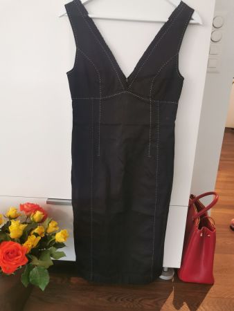 ETUI-KLEID SCHWARZ, GR. 34-36, BAUMWOLLE