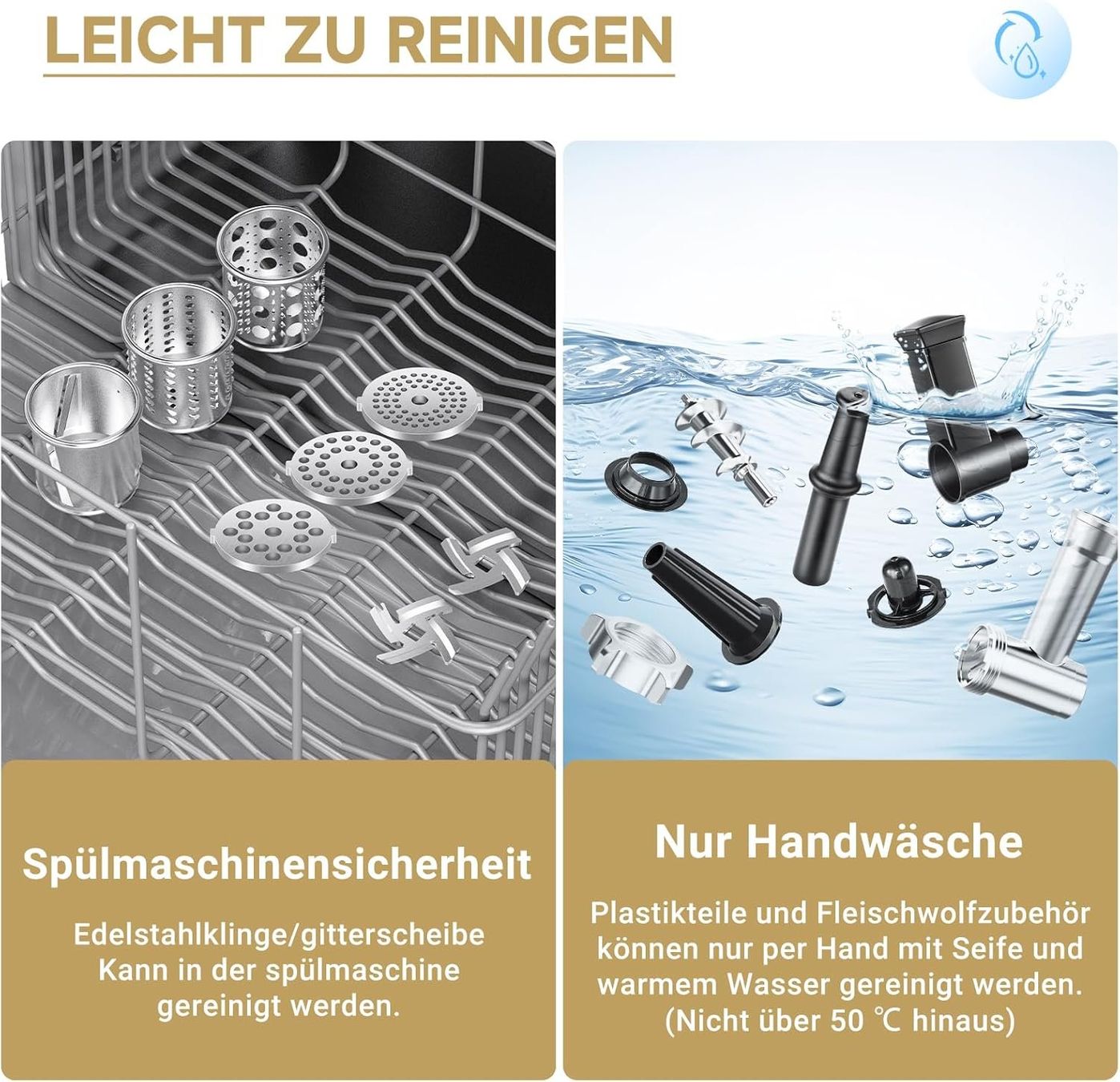 Elettrodomestici da cucina: Elektrischer Fleischwolf mit Wurstaufsätzen – Nuovo e nell'imballaggio originale da Herisau venduto da Senn24 8