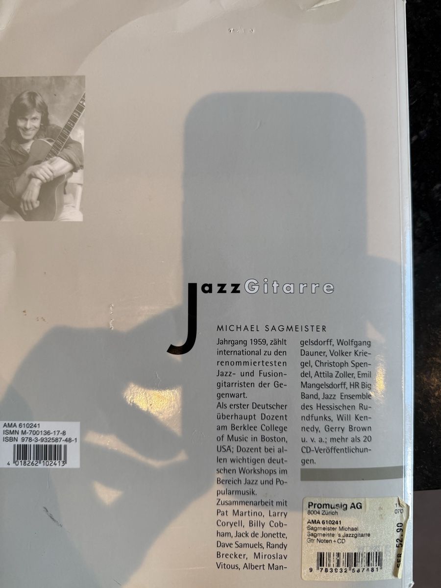 Libri: Jazz Gitarre von Michael Sagmeister – Usato da Wädenswil venduto da fassli11 1