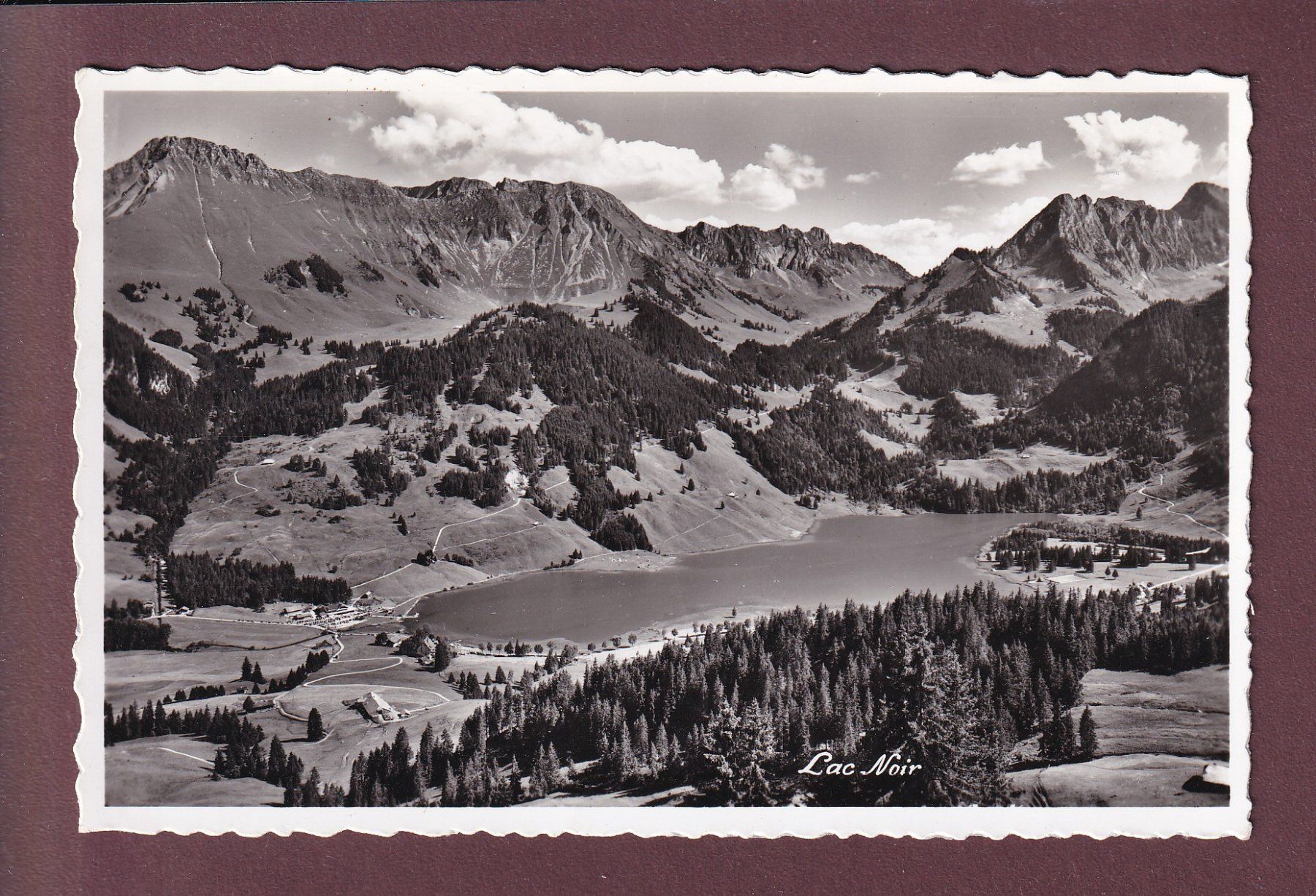 Cartoline postali: LAC NOIR / SCHWARZSEE - 1959 - Feldpost – Usato da Pully venduto da nicecards