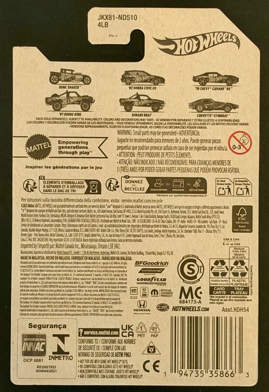 Hot Wheels Modellautos: Hot Wheels Bone Shaker 58years Edition – Neu und originalverpackt aus Rümlang von Wantedjoe 1