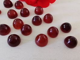 8 Stk. runde Karneol Cabochon / Lager-Sondererkauf