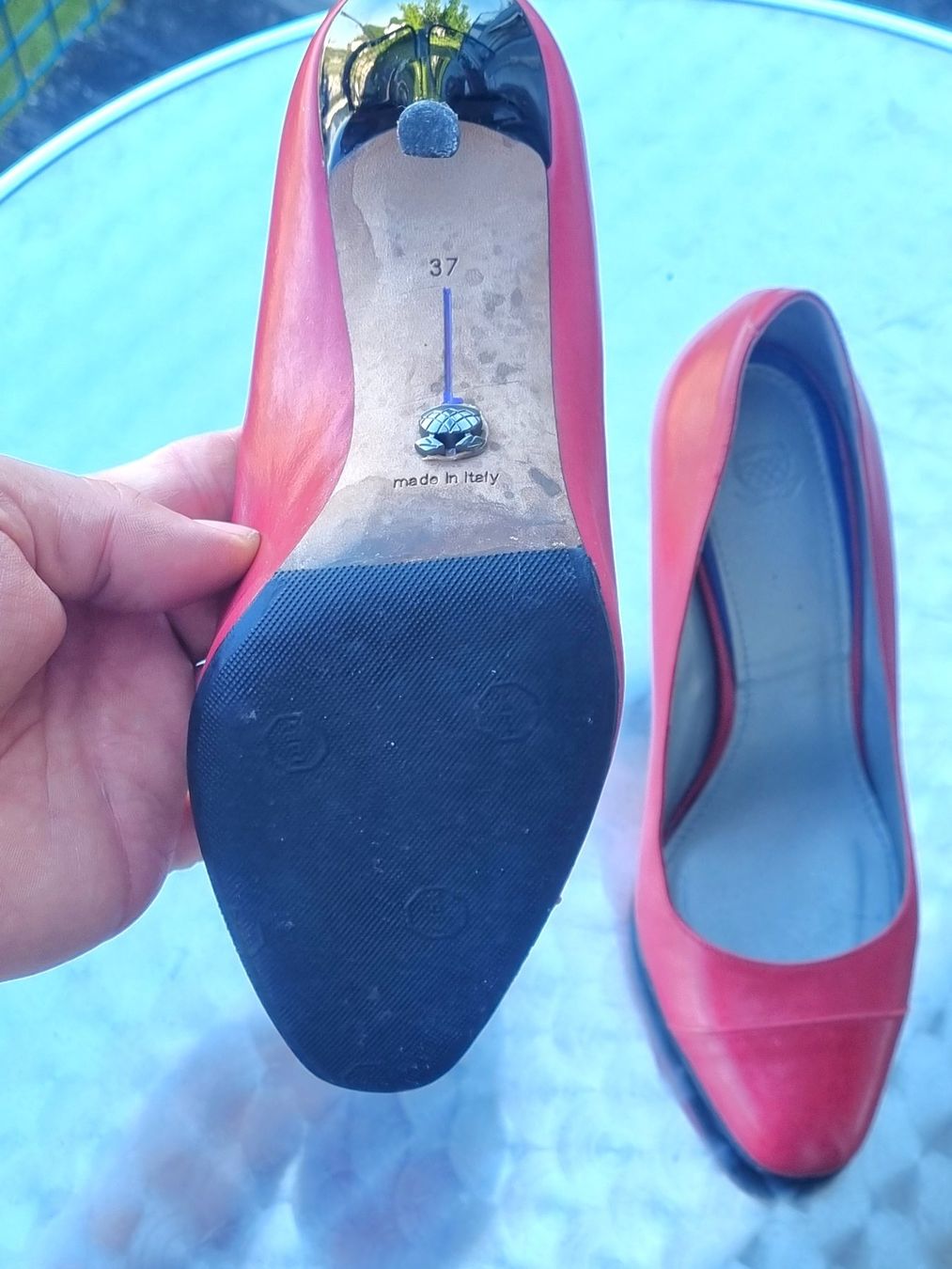 Navyboot Scarpe da donna: NAVYBOOT Pumps High Heels Leder Rot Gr. 37 – Usato da Glattbrugg venduto da Adriano2014 5