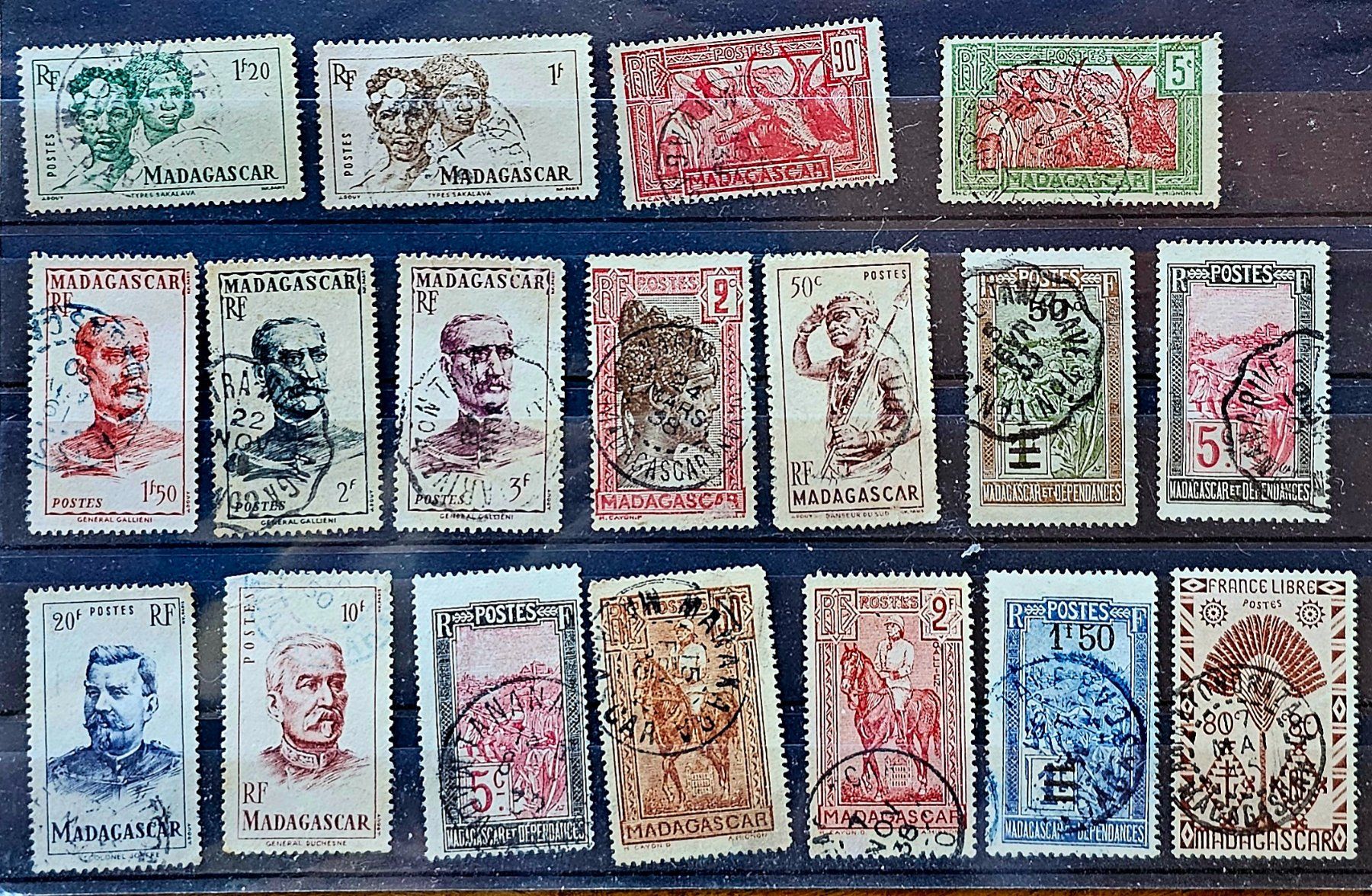 Alle Briefmarken: FRANCE colonies - MADAGASCAR – Gebraucht aus Les Valettes von Nuba1