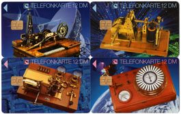 Morseapparate Serie - 4 volle Telefonkarten der E-Serie