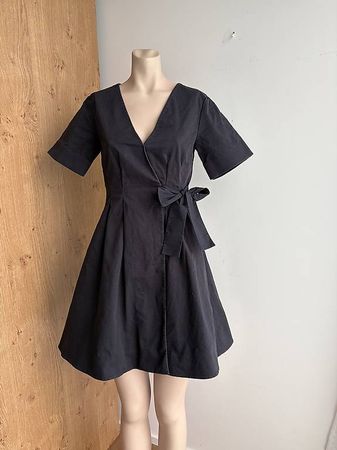 COS Kleid Gr. 34 Navy Baumwolle minimalistischer Schnitt
