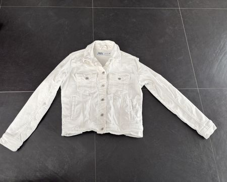 Jeansjacke Zara weiss Grösse S gebrauchter Zustand
