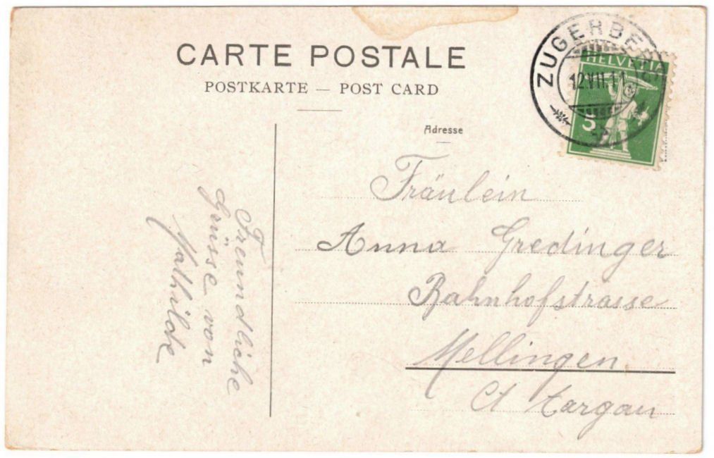 Cartoline postali: Zug - Standseilbahn Zugerberg – Usato da Binningen venduto da Mountainrider 1