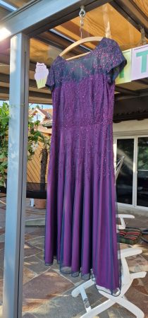 Abendkleid / Ballkleid Violett / Lila Pailletten Grösse 46