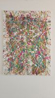 Tableau abstrait moderne, multicolore, parfait décor!