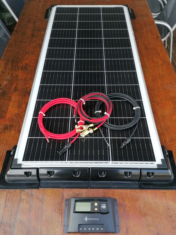 100WATT 12VOLT SOLAR SET SOLARANLAGE GARTEN CAMPER KOMPLETT Kaufen