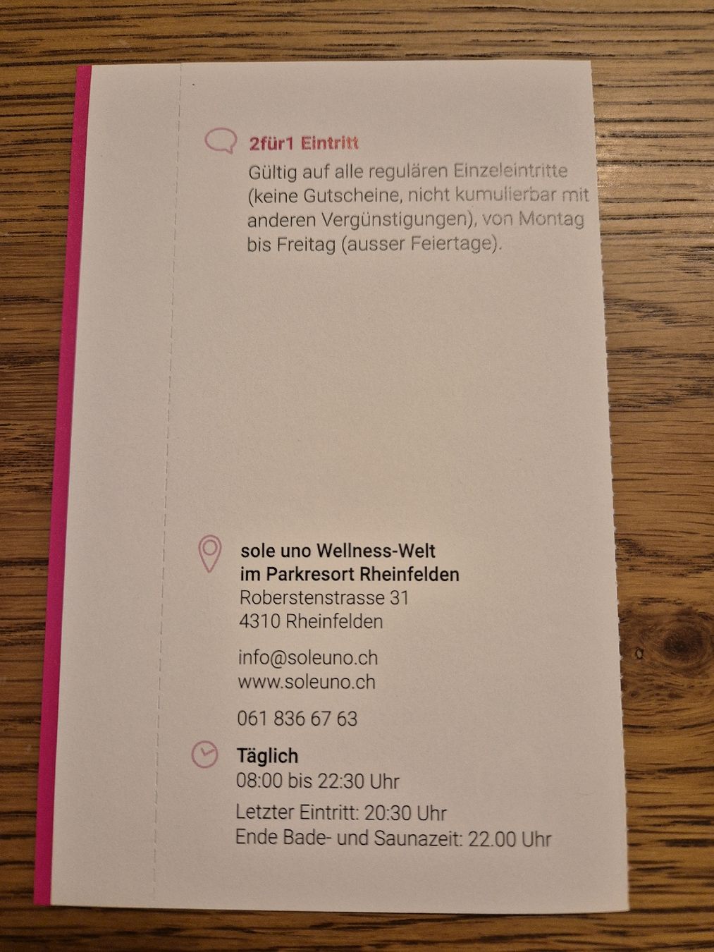 Sole Uno Gutschein 2 für 1 (Gebraucht) in Wohlen AG für CHF 8 – mit ...