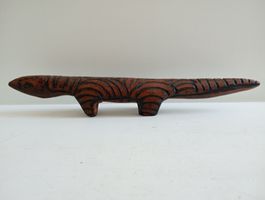 Vintage Aboriginal Punu Holz - Eidechse Goanna Australien