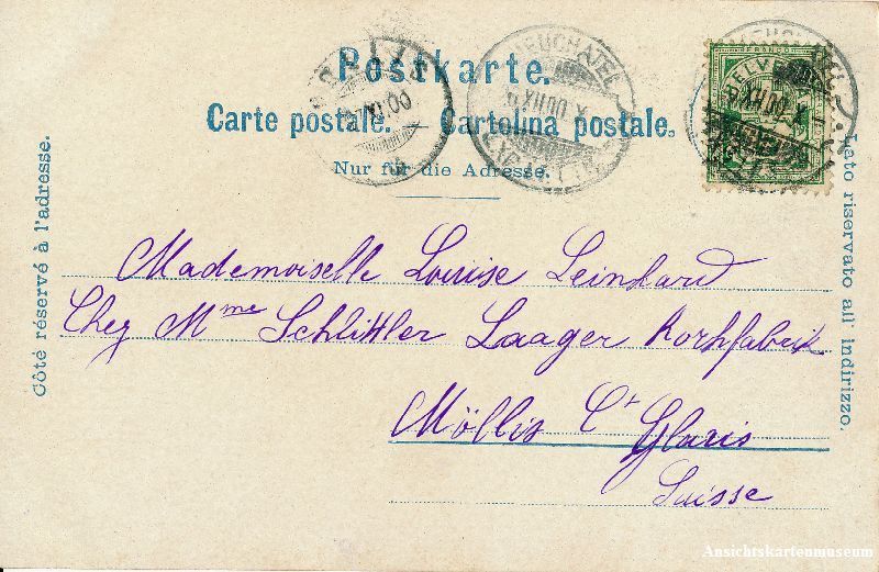 Ansichtskarten: Lausanne - le château Litho + 1900 – Gebraucht aus Emmenbrücke von teestube 1