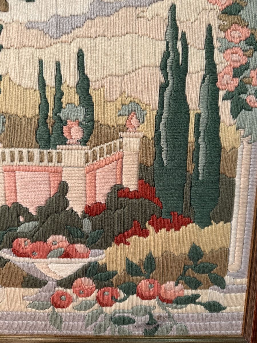 Cerchi da ricamo: Broderie ancienne encadrée – Usato da Lausanne venduto da artnouveau05 2