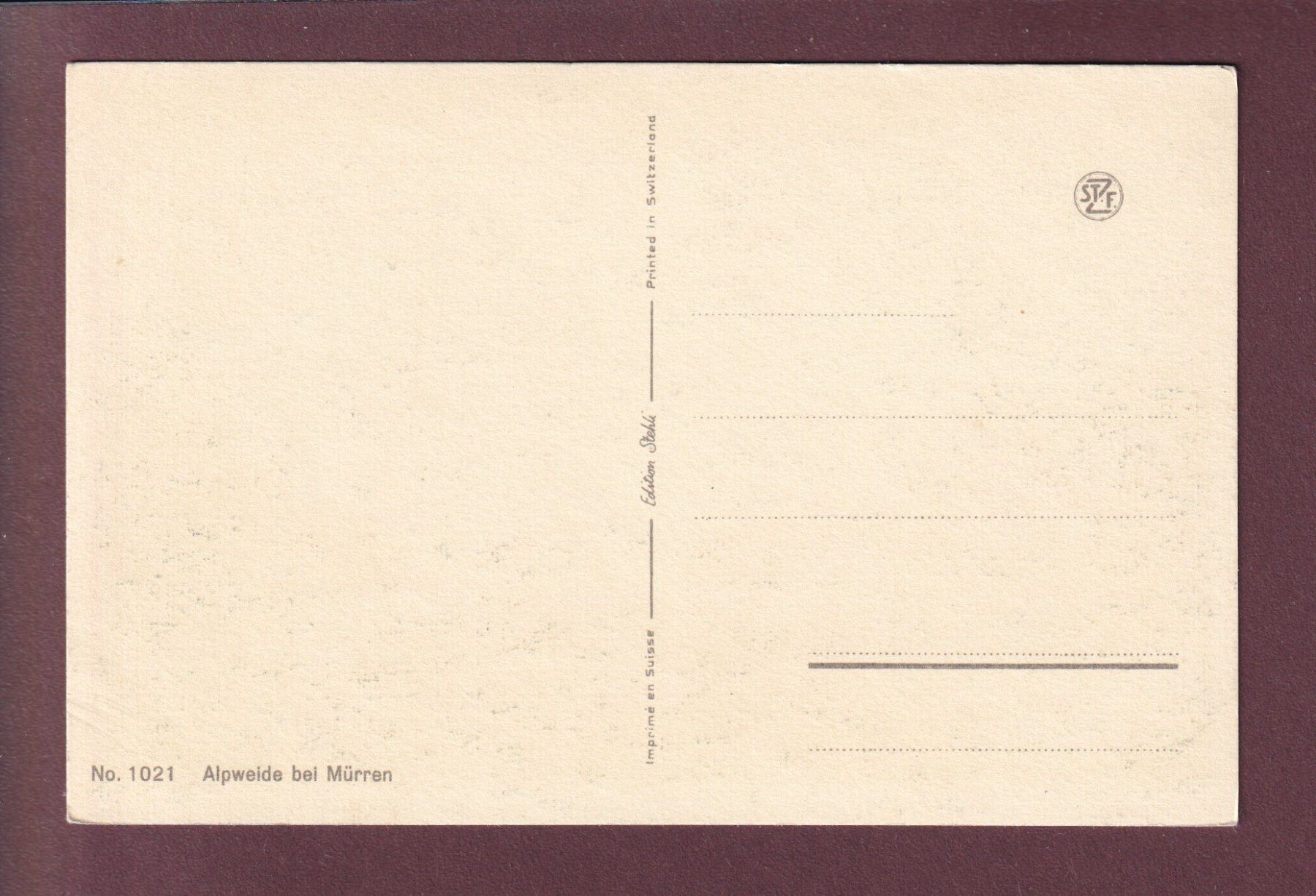 Cartoline postali: ALPWEIDE bei Mürren - Kühe – Usato da Pully venduto da nicecards 1