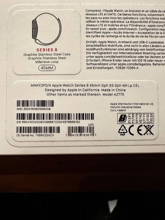 Apple Smartwatch: Apple Watch Series 8 Graphite Stainless – Usato da Goldach venduto da Privitec 3