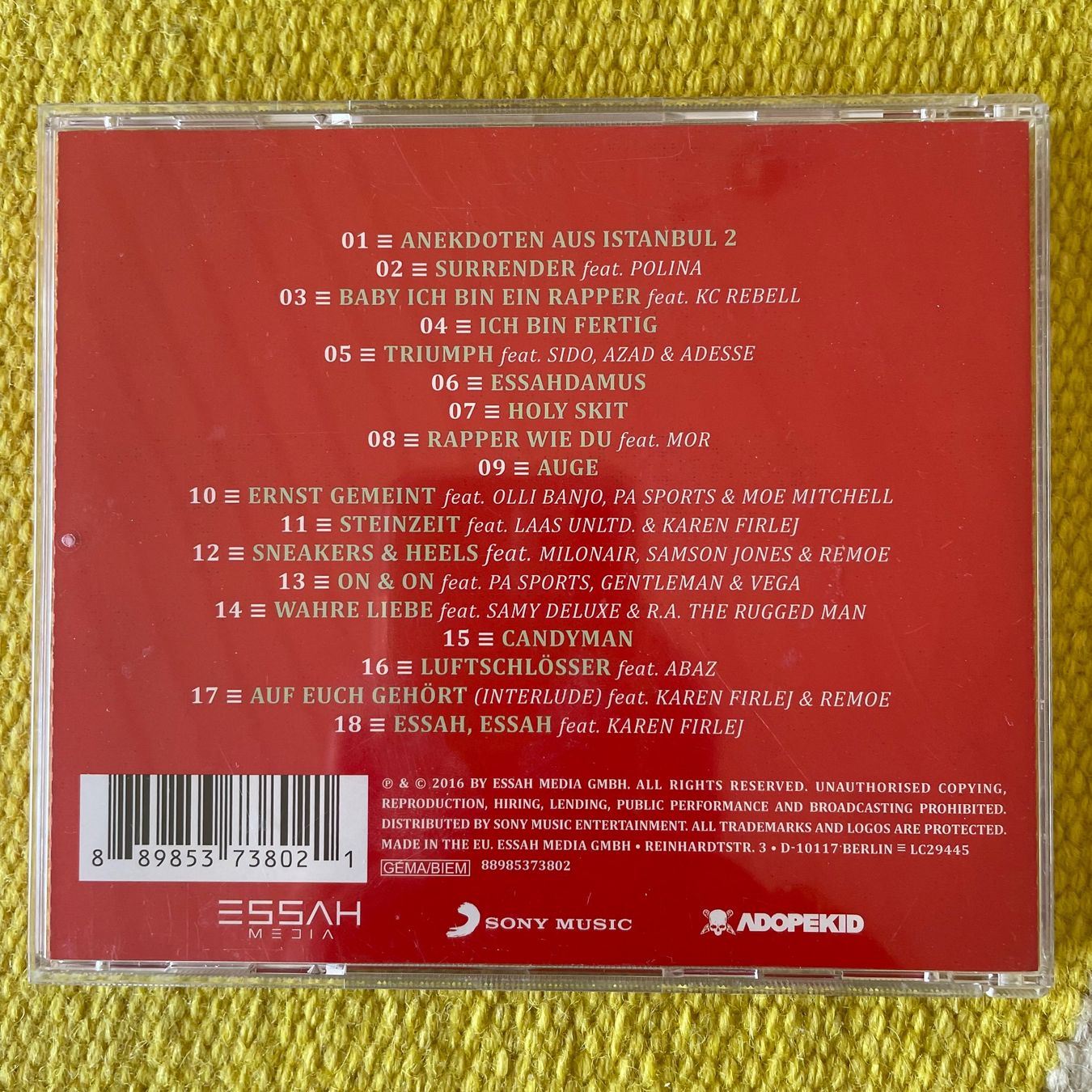 CD: KOOL SAVAS-ESSAHDAMUS – Usato da Rorschacherberg venduto da CD-Roli 1