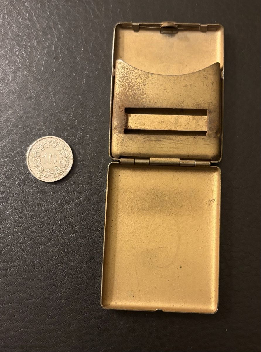Accendini: Vintage Streichholz-Etui versilbert ca. 1920 – Usato da Binningen venduto da Cchatz 1