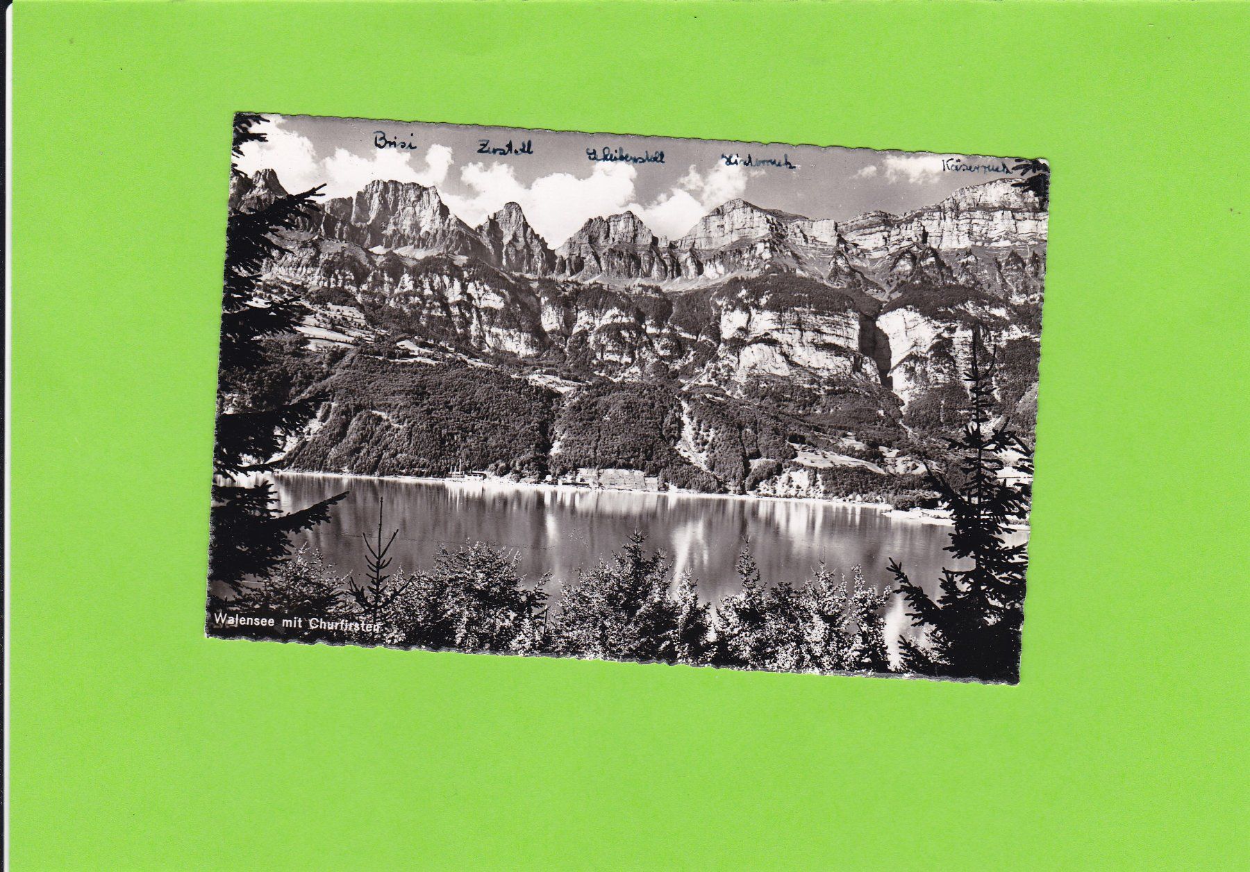 Cartoline postali: Walensee mit Churfirsten – Usato da St. Peterzell venduto da neckertal