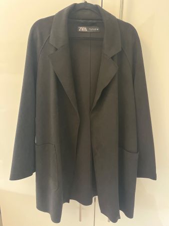 Zara Women's Black Faux Suede coat