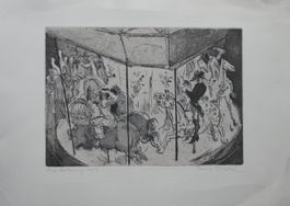Radierung Karussell (unbekannter Künstler)