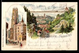 Litho Fribourg, Vue partielle et l'Égli