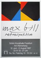 Plakat der Max Bill Retrospektive 1987 in Frankfurt