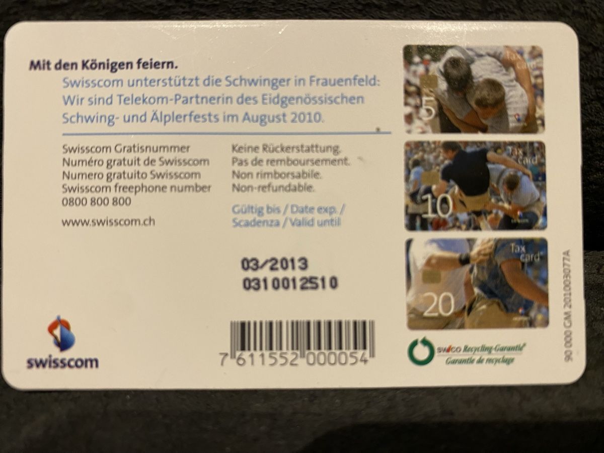 Cartes de téléphone: Taxcard neuve – Neuf (Voir description) à Lausanne par babacard10 1