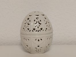 PALAIS ROYAL Keramik Eiform Schmuckdose Schatulle