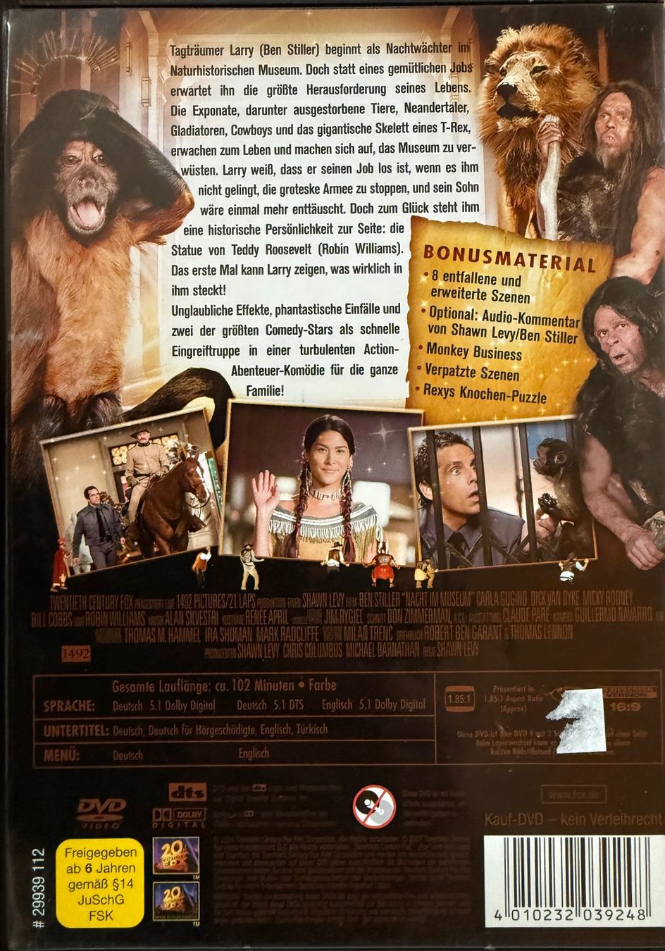 Tutti i DVDs: DVD - Nachts im Museum / Ben Stiller – Usato da Zäziwil venduto da kreative-ideen 1