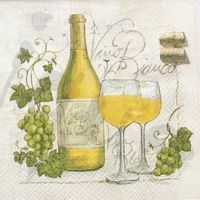 Serviette vino bianco 25x25 (d161) 2Stk.