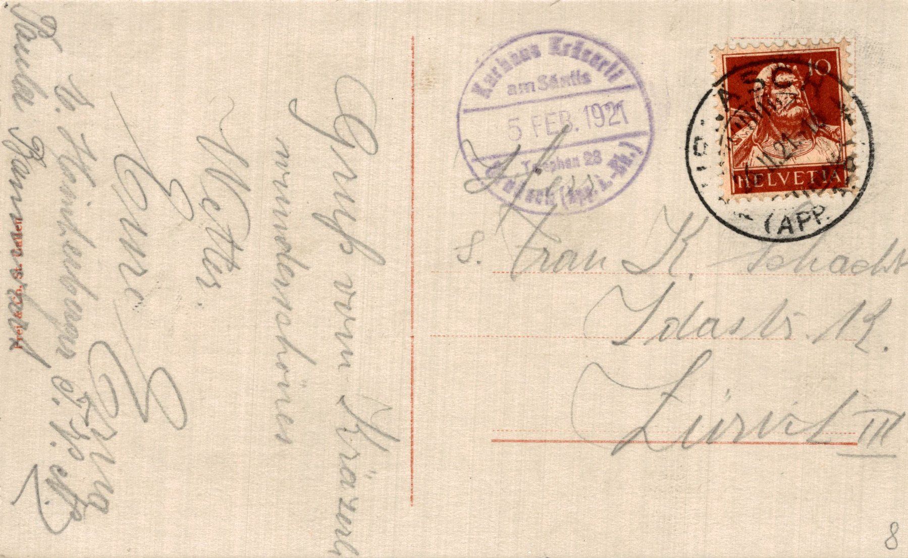 Cartoline postali: Alp Schrenit mit Gamskopf – Usato da Bronschhofen venduto da Astore 1