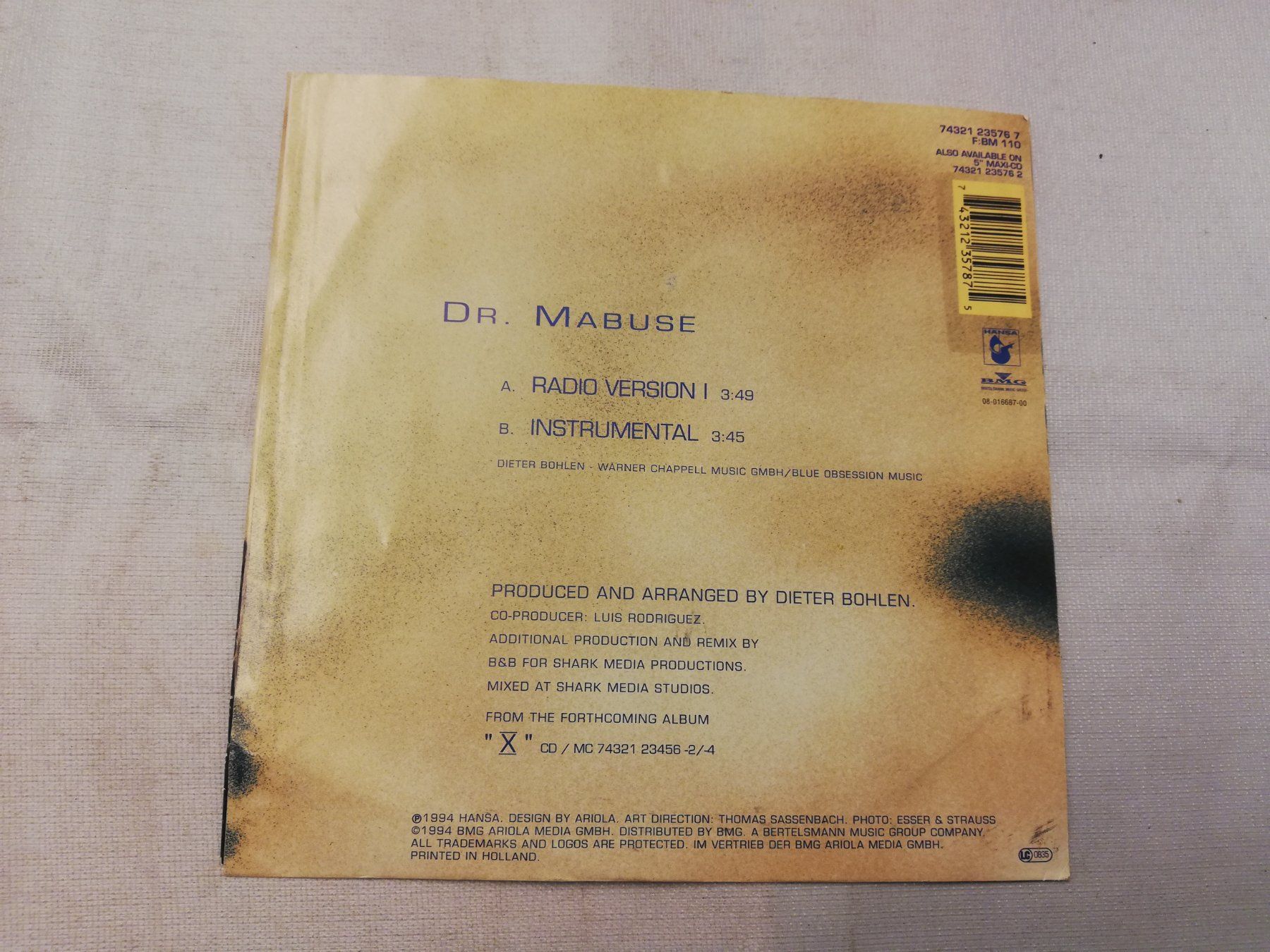 Vinyles: BLUE SYSTEM - DR. MABUSE – D'occasion à Bern par Vinylsound.ch 1