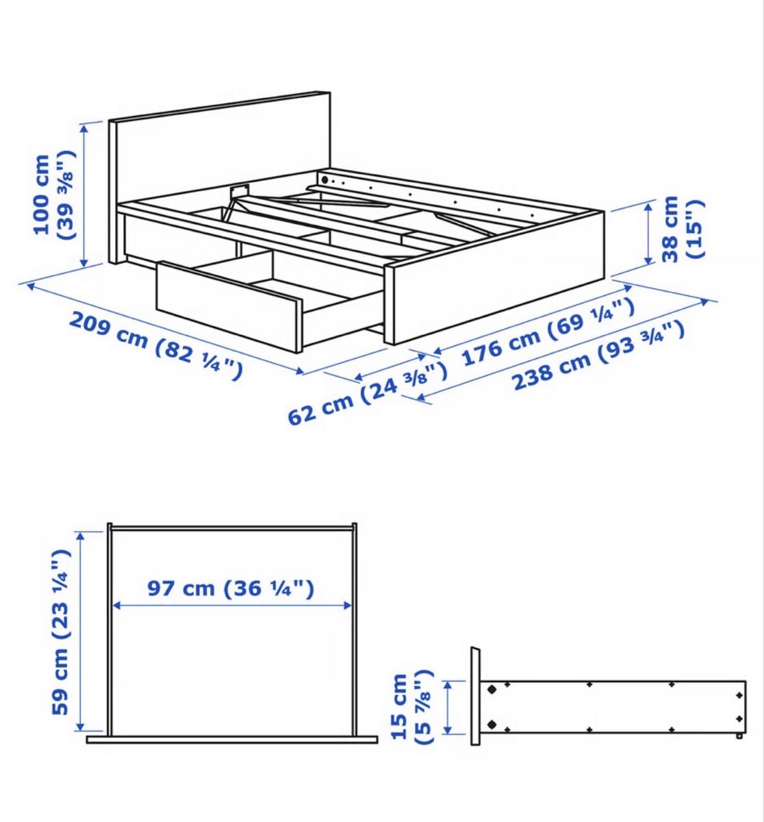 Ikea Letti: IKEA MALM Bett weiss mit 2 Schubladen – Usato da Strengelbach venduto da jan_7269 2