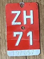 ZH 71 - VELONUMMER - FAHRRADSCHILD - PLAQUE DE VELO - ZH 71