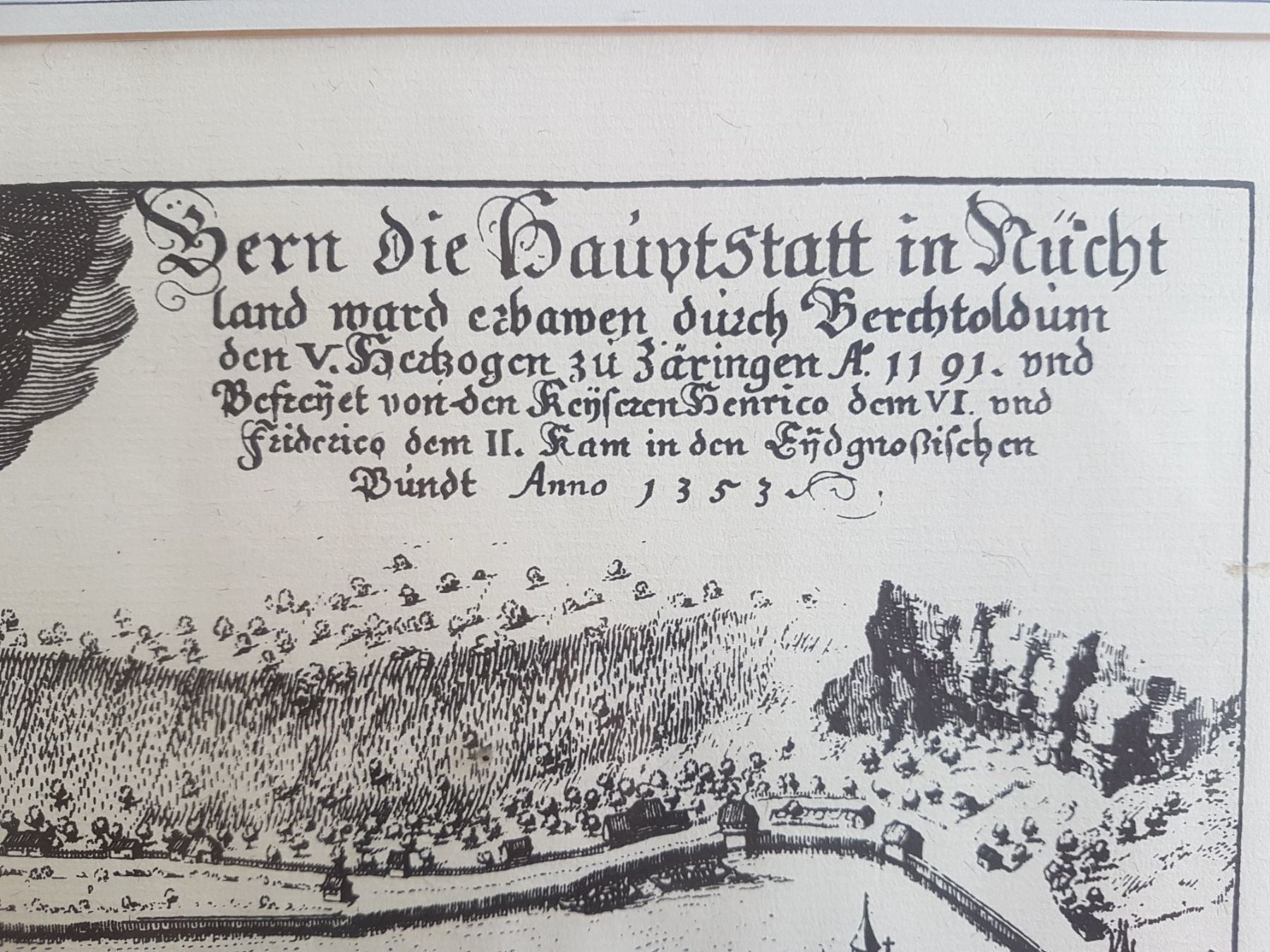 Xilografie: Kupferstich  Bern – Usato da Neuenkirch venduto da Trouvaillix 2