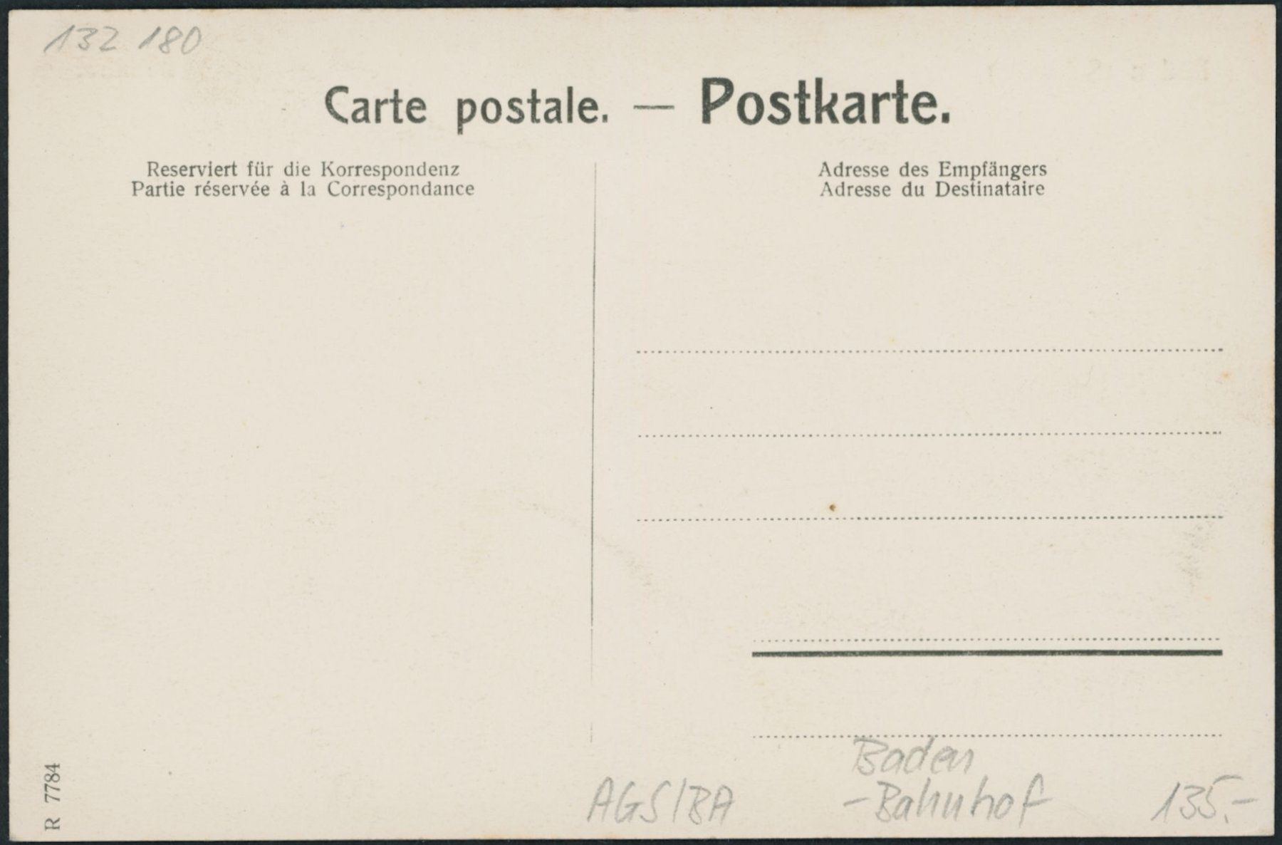 Cartoline postali: AGS Baden - Bahnhof - Bahn – Nuovo (secondo la descrizione) da Schindellegi venduto da dolpitz 1