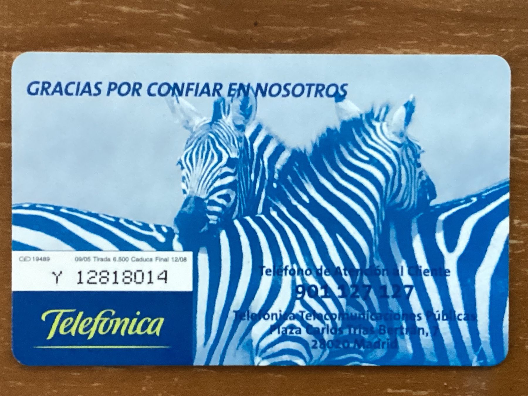 Telefon- & Taxkarten: Privat Telefonkarte Spanien. Zebras – Gebraucht aus Zürich von Tolima194 1