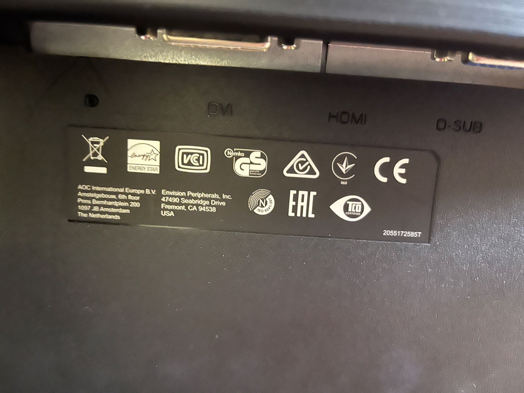 AOC Monitor: AOC Bildschirm inkl. USB und Strom Kabel – Usato da Meilen venduto da Feldmeilen 4