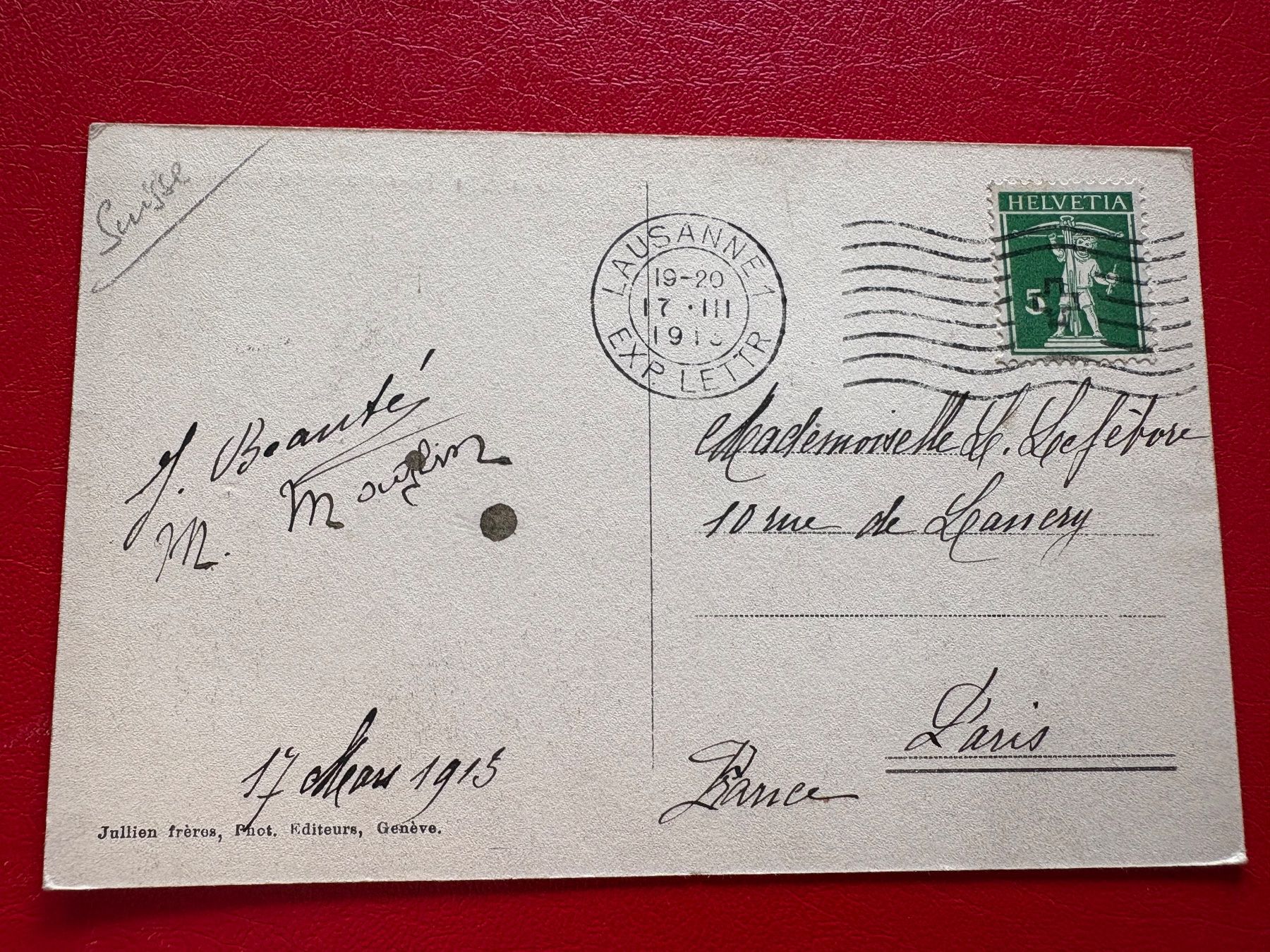Cartoline postali: 1915 // Lausanne - La Cathédrale – Usato da St-Légier-La Chiésaz venduto da Theo005 1