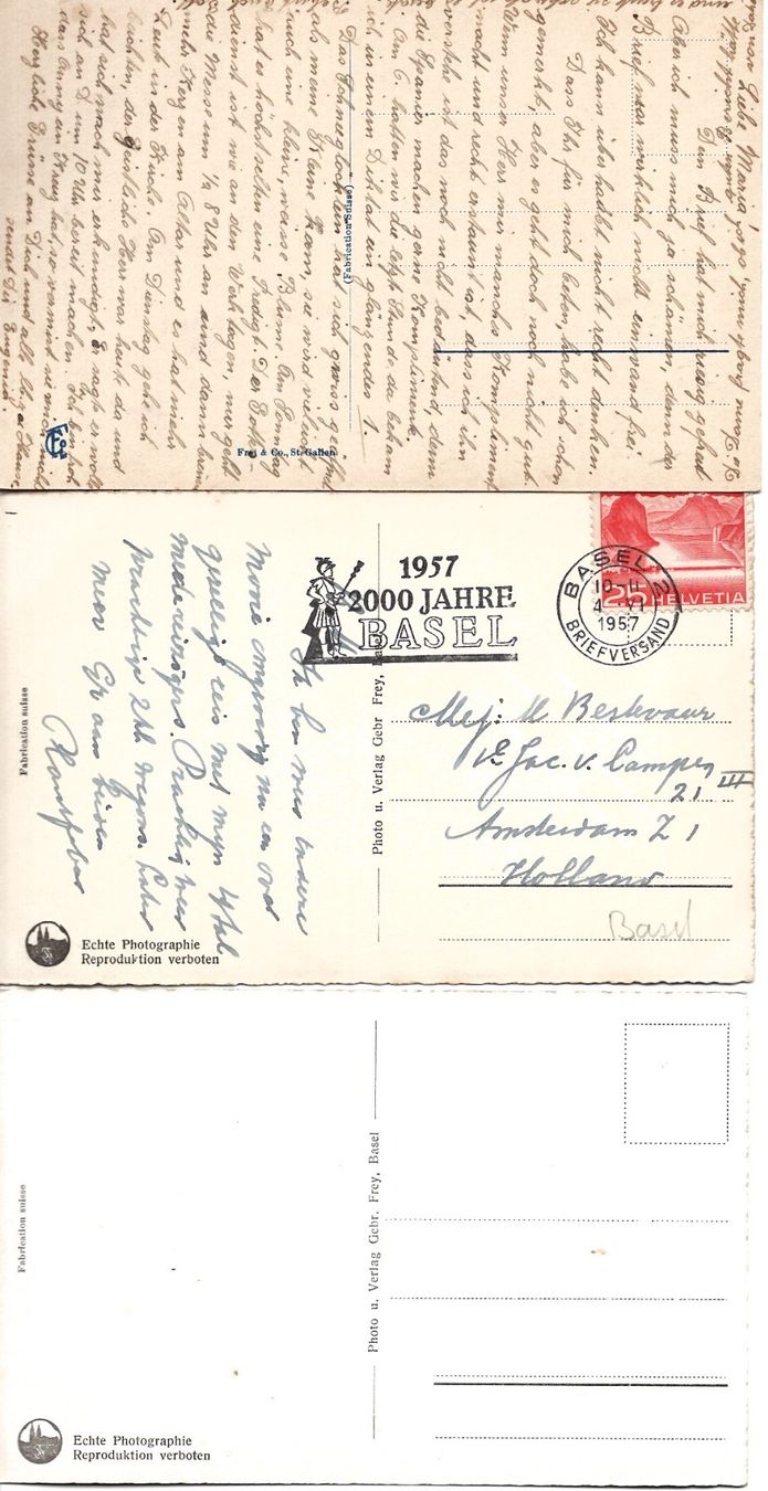 Cartoline postali: AK Basel schwarz/weiss – Usato da Brunnadern venduto da eichmann.anton 1