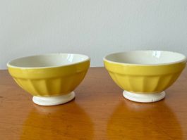 Paar Vintage Café au lait Bowls, France